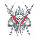 kites scythe from the show hunter X hunter tattoo design idea