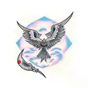 kites scythe from the show hunter X hunter tattoo design idea