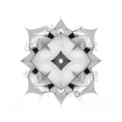 A geometric design inspired by dance movements tattoo design idea
