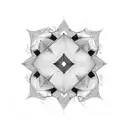 A geometric design inspired by dance movements tattoo design idea