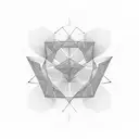 A geometric design inspired by dance movements tattoo design idea