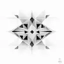 A geometric design inspired by dance movements tattoo design idea