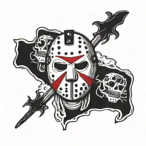 jason vorhees mask tattoo design idea