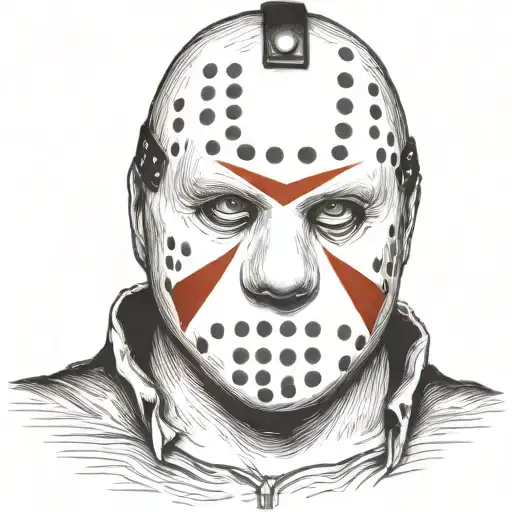 jason vorhees mask tattoo design idea