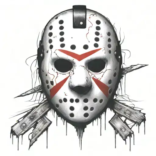 jason vorhees mask tattoo design idea