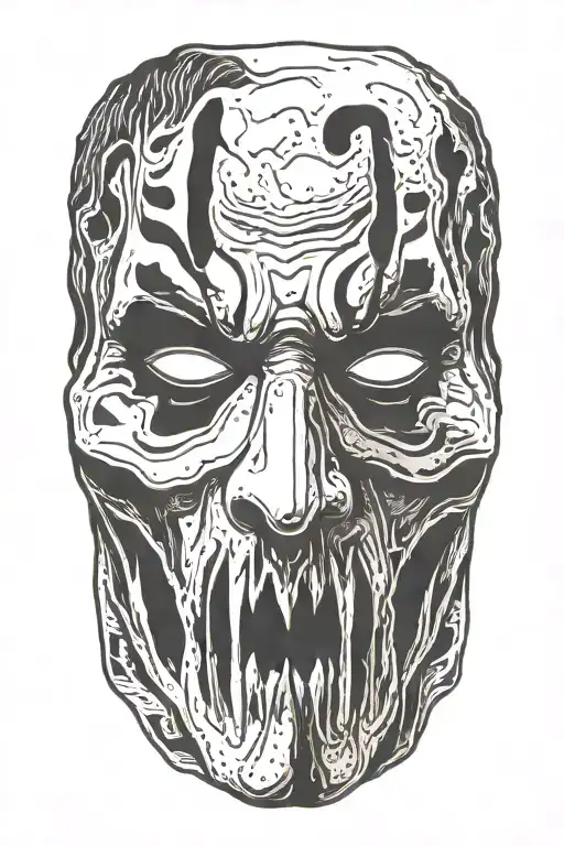 ghostface mask tattoo design idea