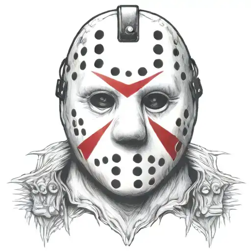 jason vorhees mask tattoo design idea