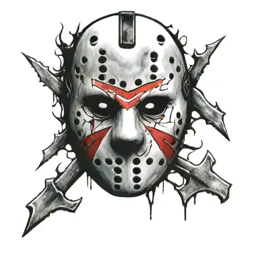 jason vorhees mask tattoo design idea