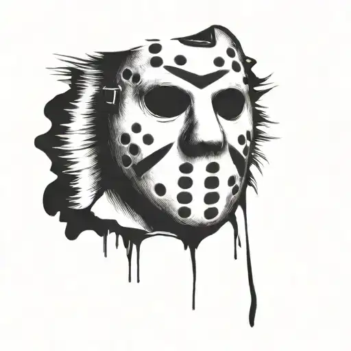jason vorhees mask tattoo design idea