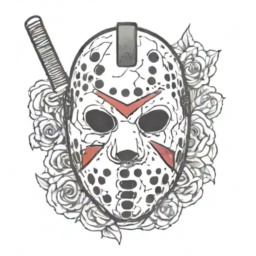 jason vorhees mask tattoo design idea