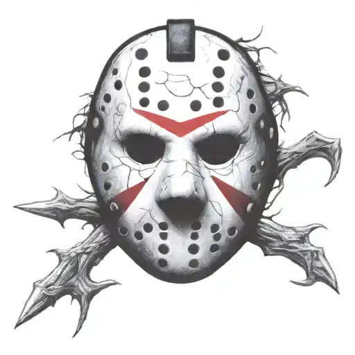 jason vorhees mask tattoo design idea