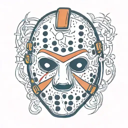 jason vorhees mask tattoo design idea