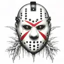 jason vorhees mask tattoo design idea