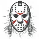 jason vorhees mask tattoo design idea