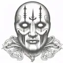 ghostface tattoo design idea