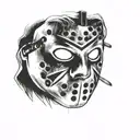 jason vorhees mask tattoo design idea