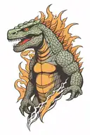 godzilla tattoo design idea