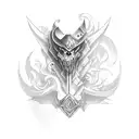 old school dagger tattoo design idea