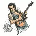 Bruce springsteen tattoo design idea