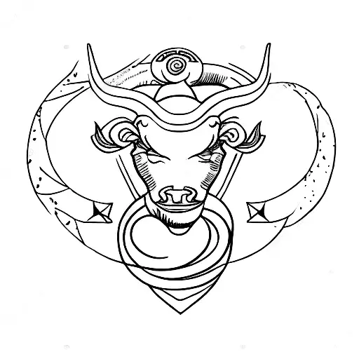 astrological sign Capricorn and Libra and Libra and Taurus and Scorpio simple tattoo design idea