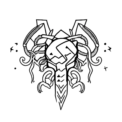 Scorpio and Libra and Taurus and Capricorn  tattoo design idea