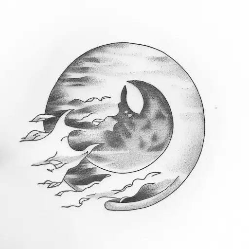 Blackwork Half Sun Half Moon Tattoo Idea BlackInk AI blackwork-half-sun-half-moon-tattoo-idea-blackink-ai
