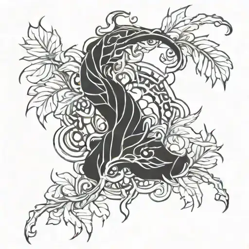 5 oni soul leaves the body tattoo design idea