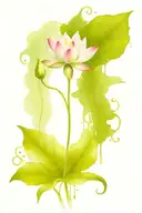 Ivy and water lilly tattoo design idea