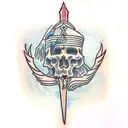 three swords tattoo design idea