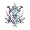 three swords tattoo design idea