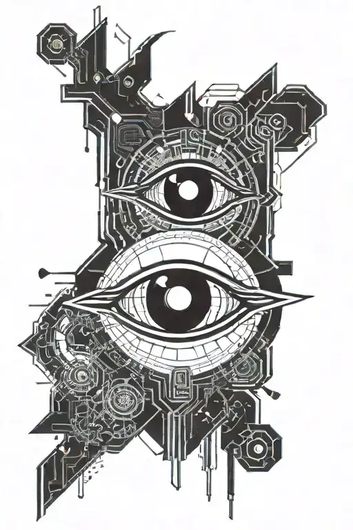 an eye on its upside bleeding  tattoo design idea