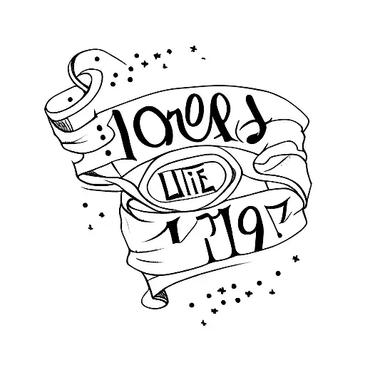 no drawing just the words Long Live Staccs with October 31, 2001 - May 20, 2021 tattoo design idea