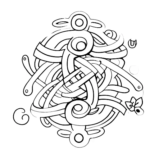 A infinity sign with a cute ghost (boo) tattoo design idea
