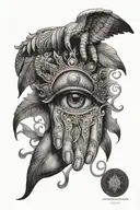 alexandre cabanel fallen angel eye in fatimas hand hamsa tattoo design idea