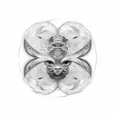 Butterfly moth yin yang warped reflection twist tattoo design idea