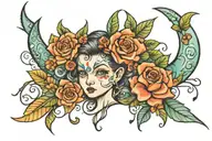 90s baby  tattoo design idea