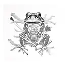 frog samurai smoke  tattoo design idea