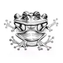 frog samurai smoke  tattoo design idea