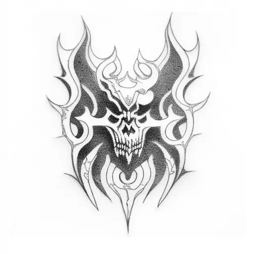 black metal tattoo design idea