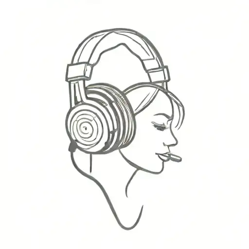 music. life. Fuel. headset. motivation tattoo design idea
