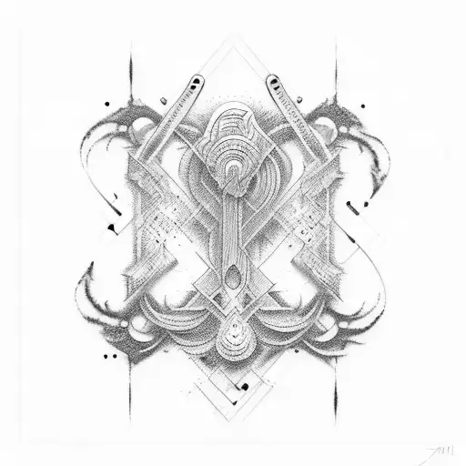 still standing and going to win with musical touch tattoo design idea