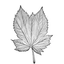 A weed leaf with the lyrics 'In the end, it's him and I' incorporated into the design tattoo design idea