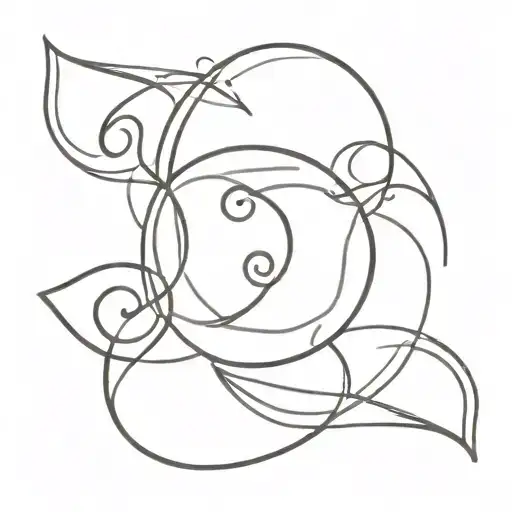 gemini symbol combined with aries and libra symbols tattoo design idea