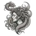 medusa head, phoenix rising from the ashes, Mandela, Koi  tattoo design idea