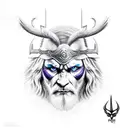 Odin with crow tattoo design idea