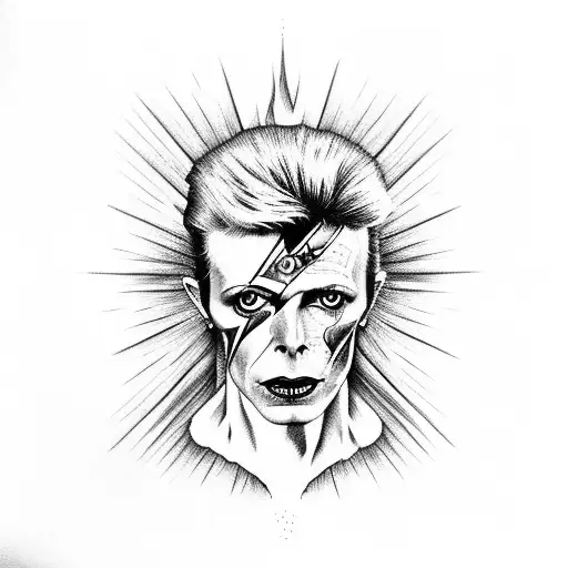 david bowie beer tattoo design idea