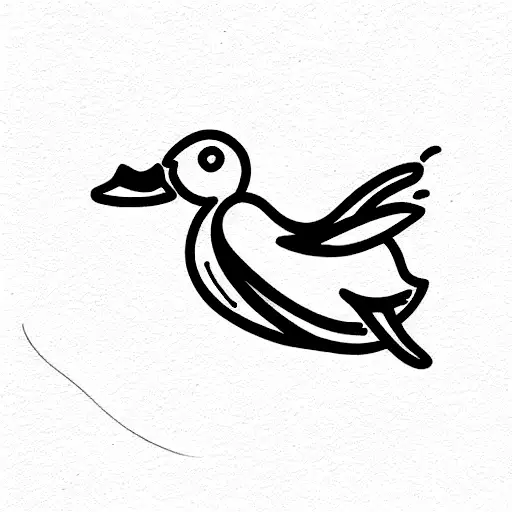 Duck tattoo design idea