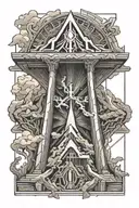 mount olympus wielding a lightning tattoo design idea