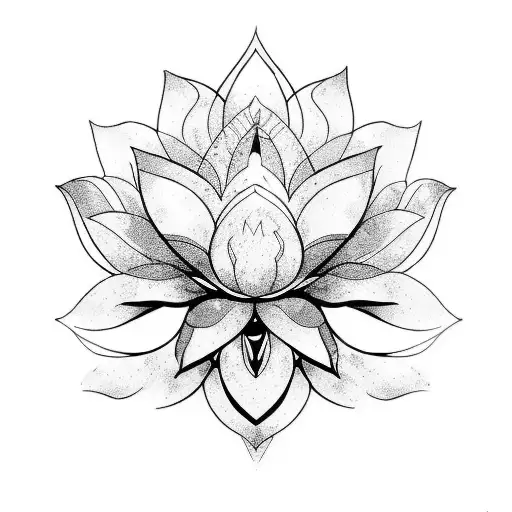Warframe lotus flower tattoo design idea