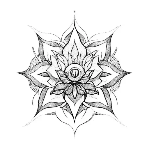 Warframe lotus flower tattoo design idea